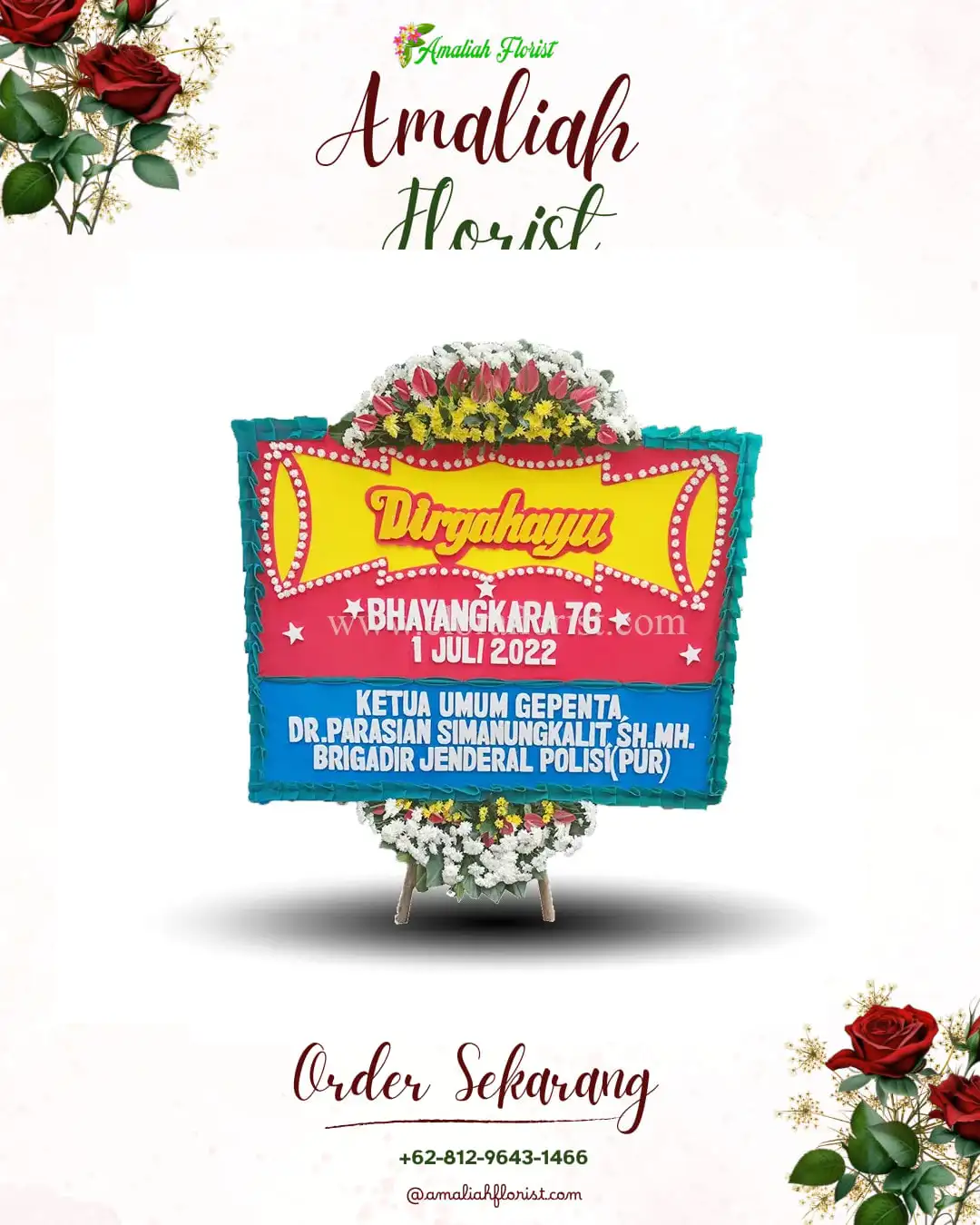 Papan Bunga HUT Ulang Tahun Tenggerkulon